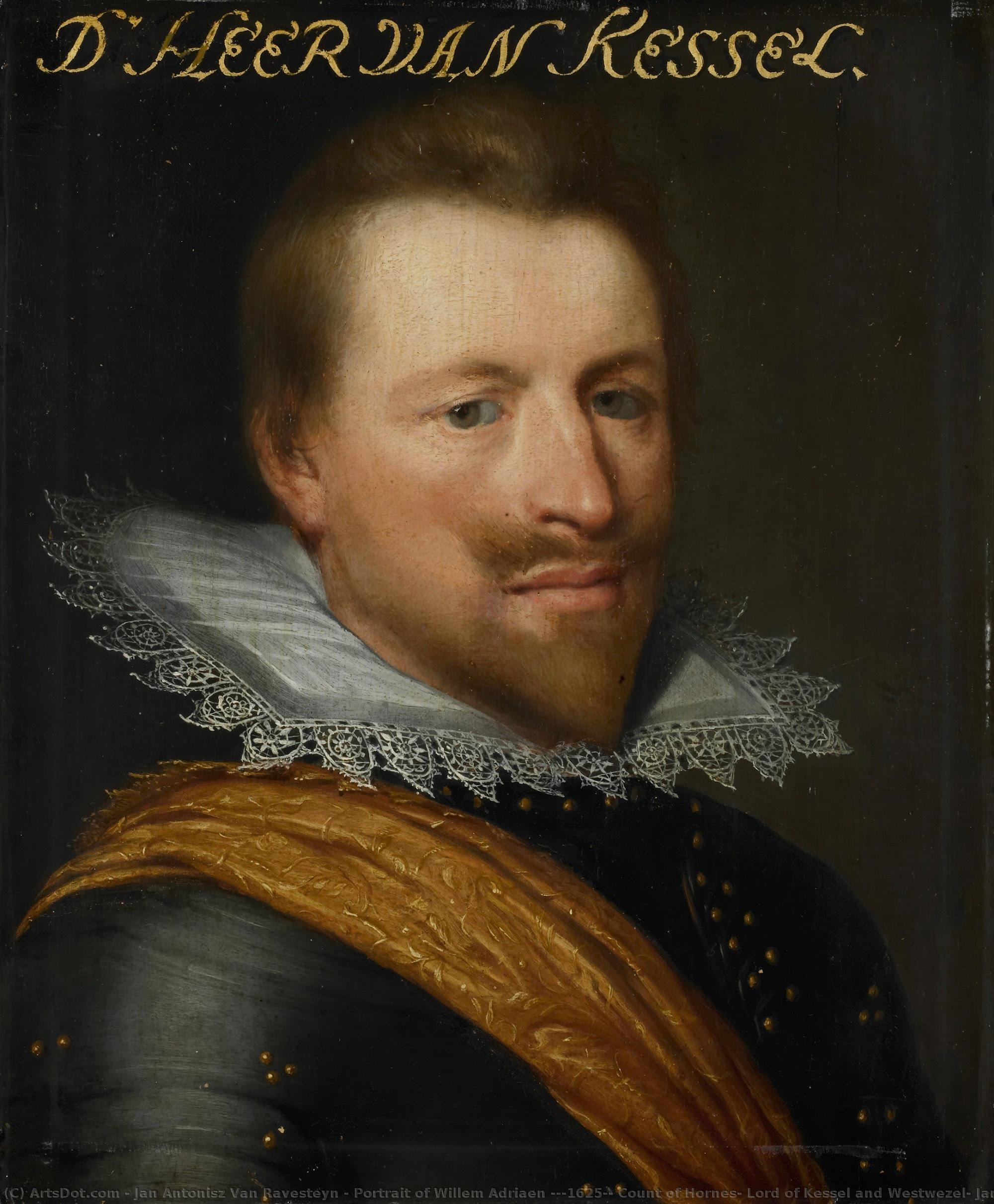 Portrait Of Willem Adriaen (?-1625), Count Of Hornes, Lord Of Kessel And Westwezel, Jan Antonisz Van Ravesteyn (workshop Of), C. 1616 - C. 1633 — Jan Antonisz Van Ravesteyn