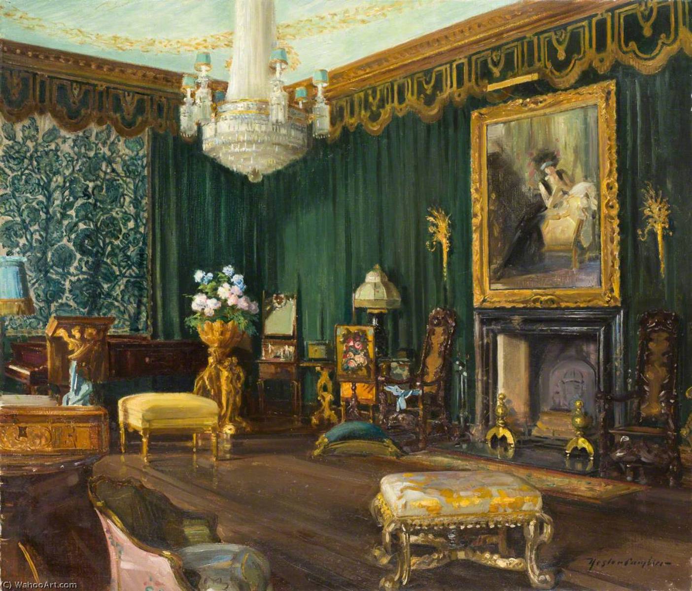 An Interior At Culham Court — Nestor Cambier