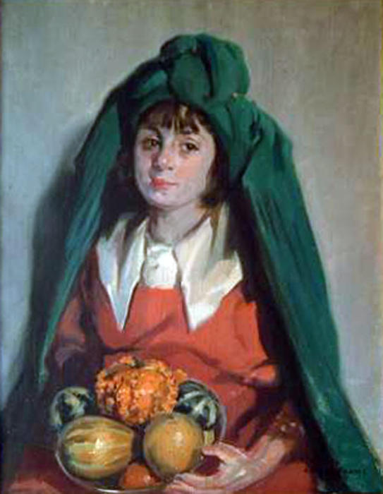 Chica Con Frutero — Julio Vila Y Prades