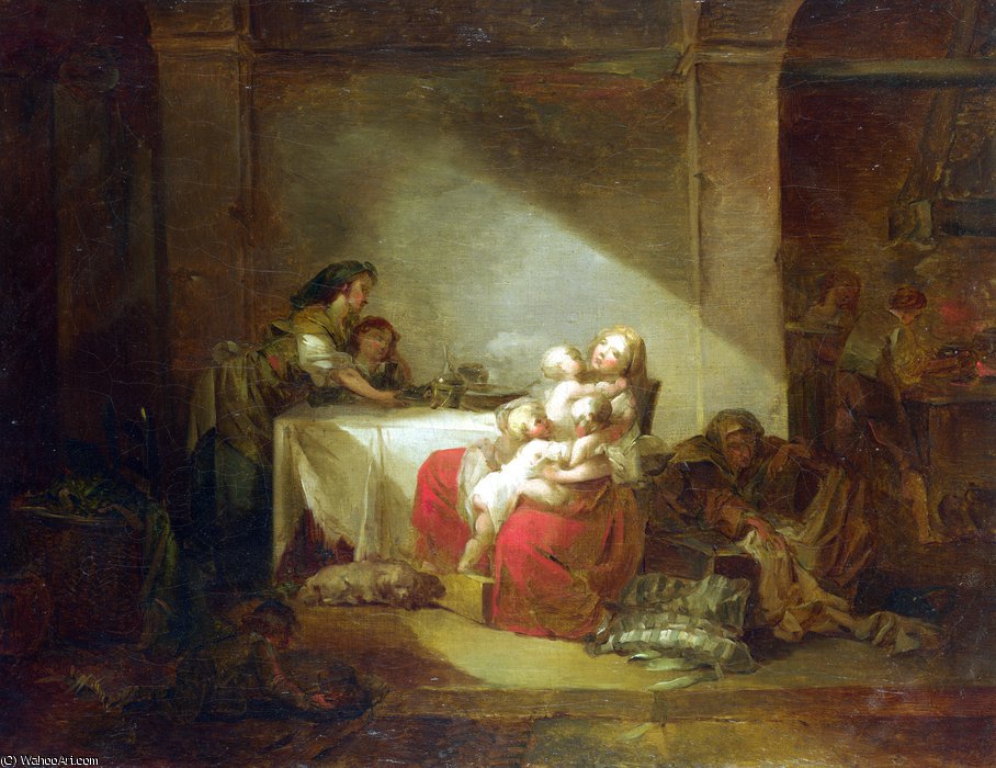 Interior Scene — Jean-honoré Fragonard