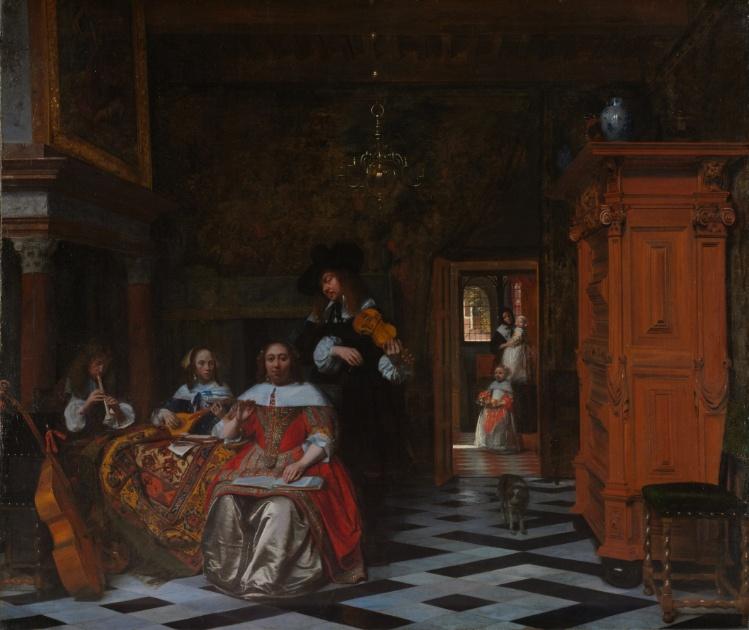 Portrait Of A Family Playing Music — Питер Де Хух