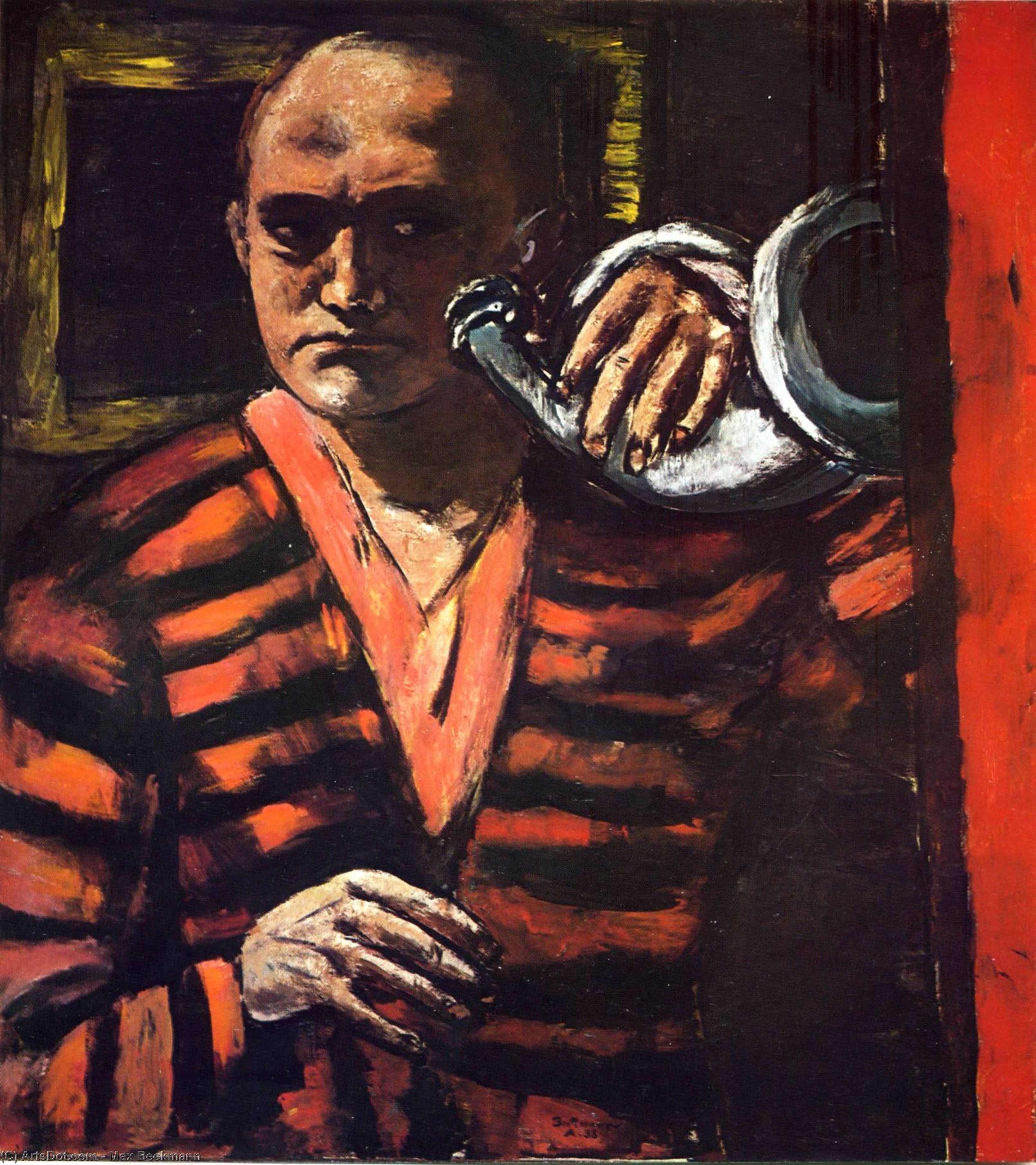 Self-portrait With Trumpet — Макс Бекманн
