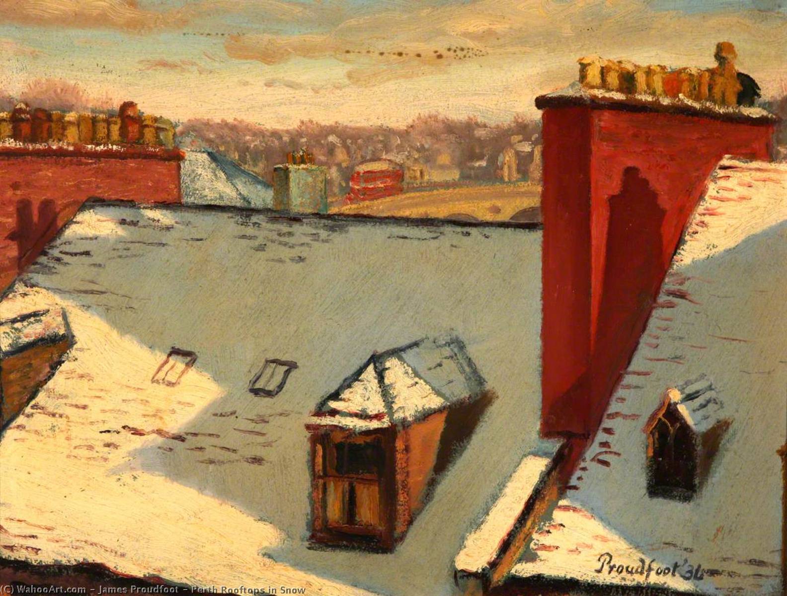 Perth Rooftops In Snow — James Proudfoot