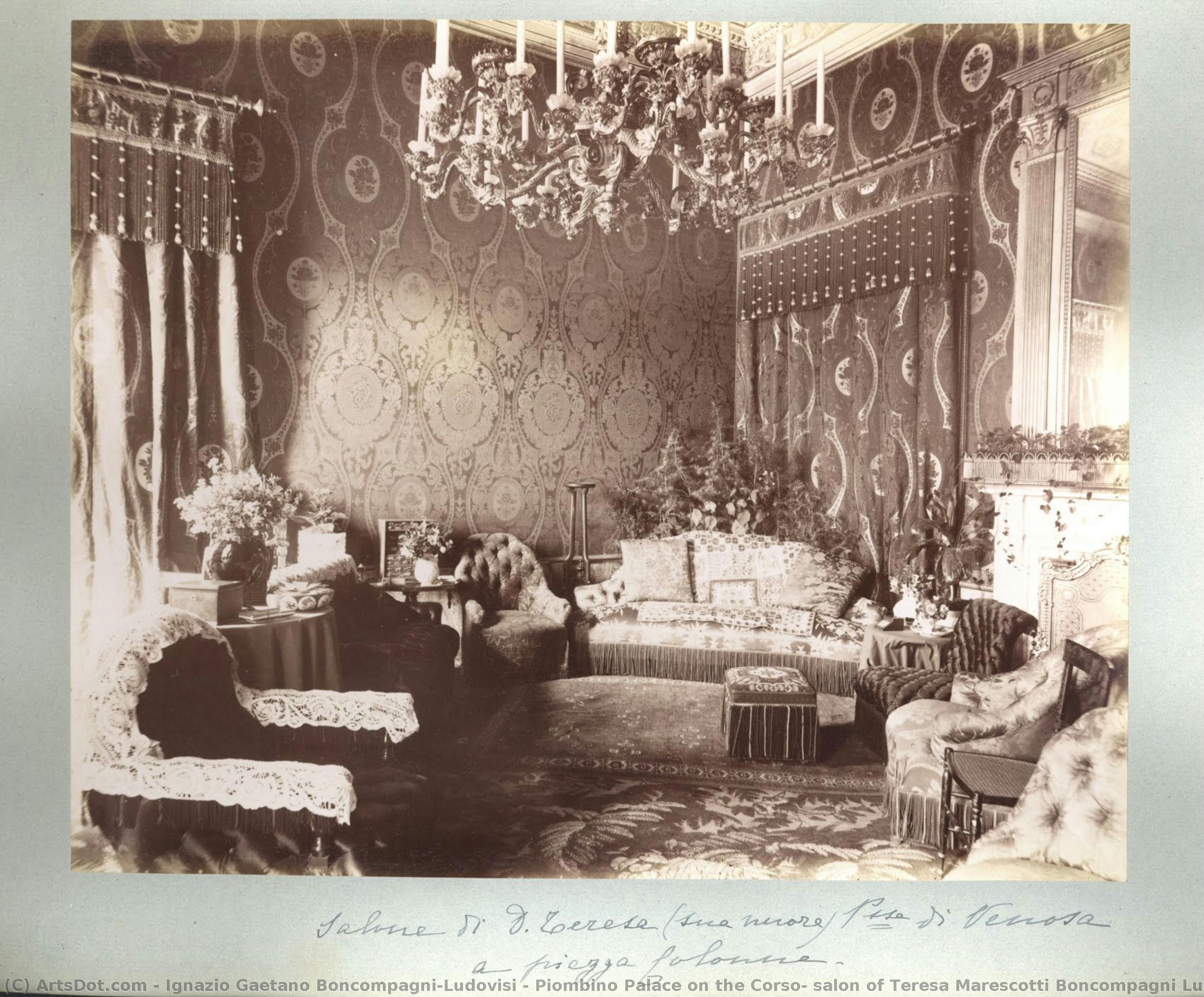 Piombino Palace On The Corso: Salon Of Teresa Marescotti Boncompagni Ludovisi — Ignazio Gaetano Boncompagni-ludovisi