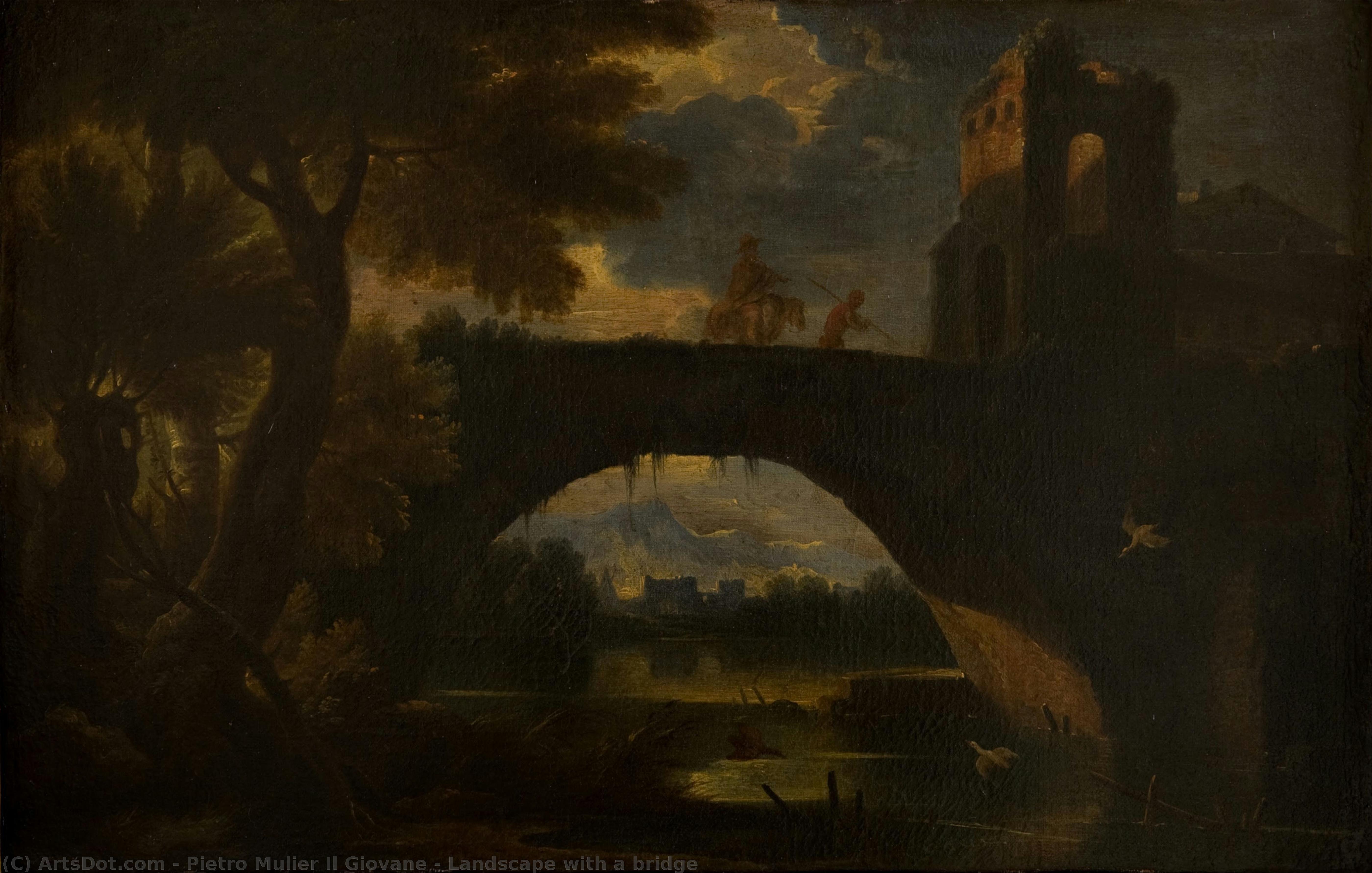 Landscape With A Bridge — Pietro Mulier Il Giovane