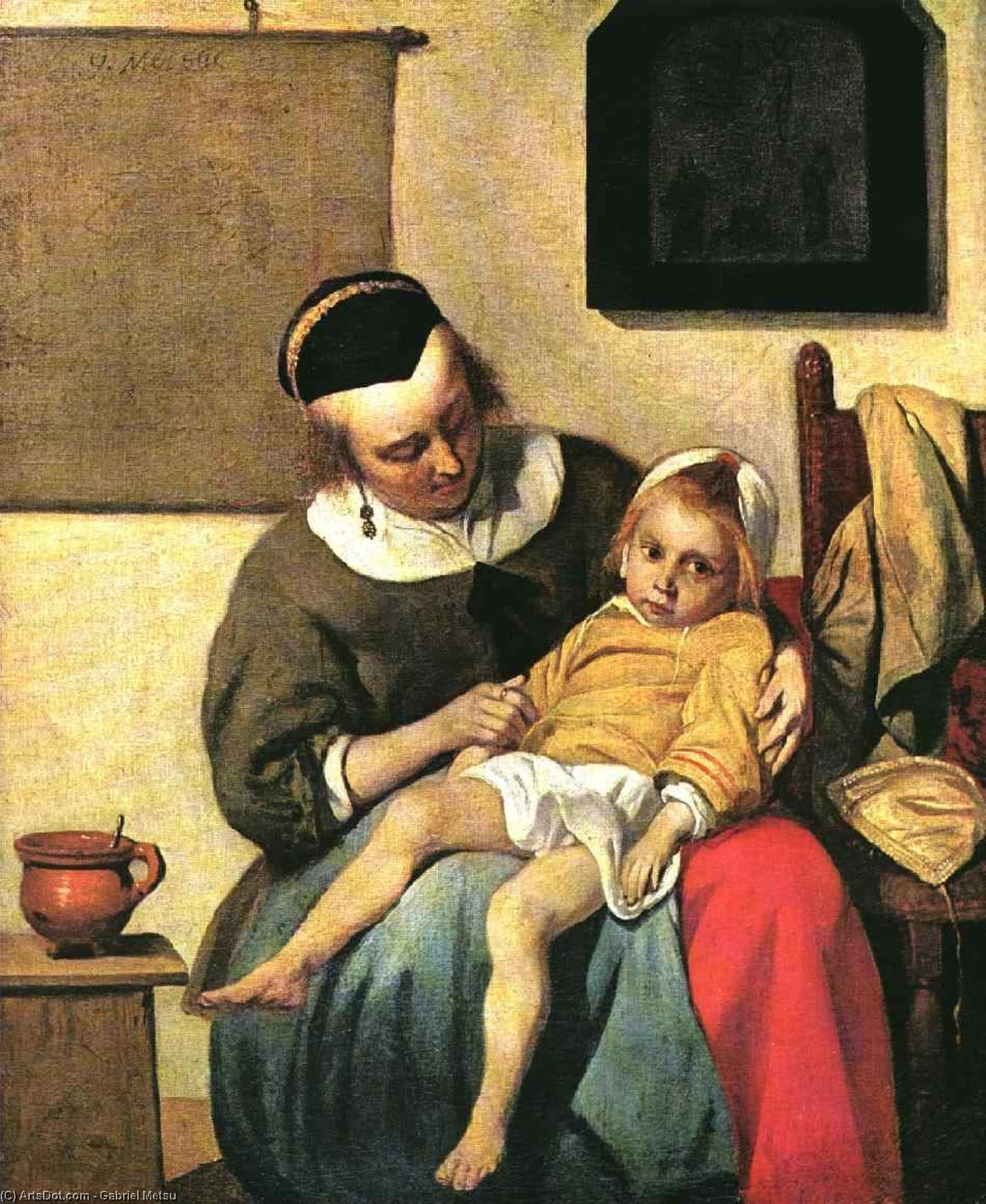 The Sick Child, Kunstmuseum, Amsterdam — Gabriel Metsu