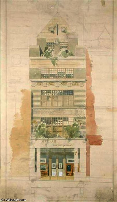 Esign For The Facade Of Mclean Fine Art Galleries — Edward William Godwin