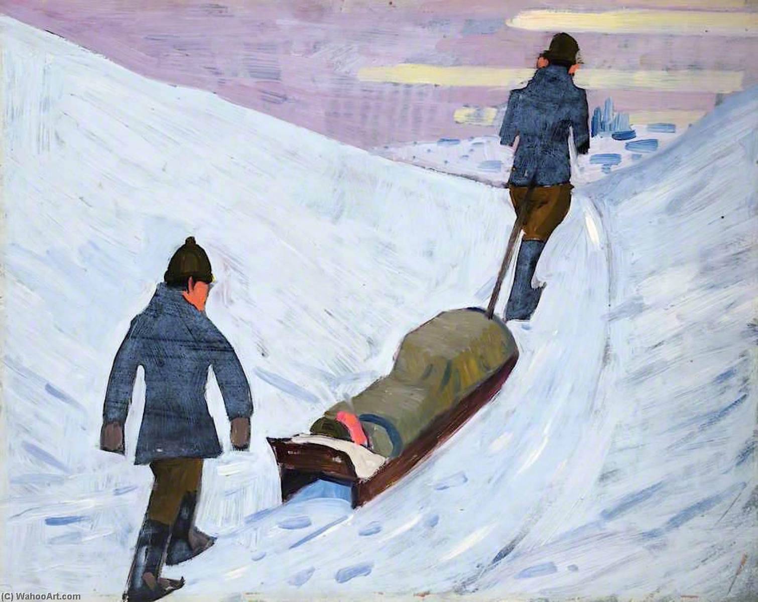 First World War Transport Of The Wounded By Sledge In Russia, 1918 — Jan Godfrey Jervis Gordon