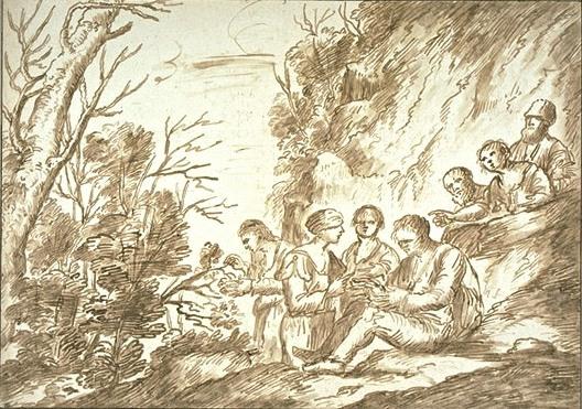 Landscape With A Group Of Characters — Salvator Rosa