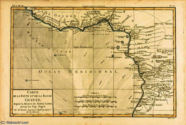 West Africa, From 'atlas De Toutes Les Parties Connues Du Globe Terrestre' By Guillaume Raynal (1713 — Rigobert Bonne (charles Marie Rigobert Bonne)
