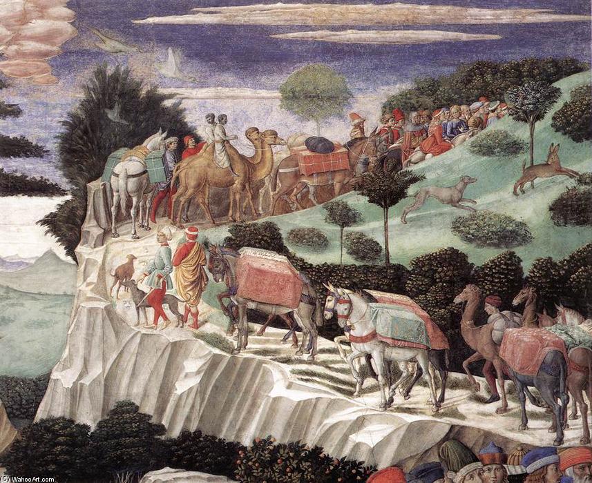 Procession Of The Oldest King (detail) (8) — Benozzo Gozzoli