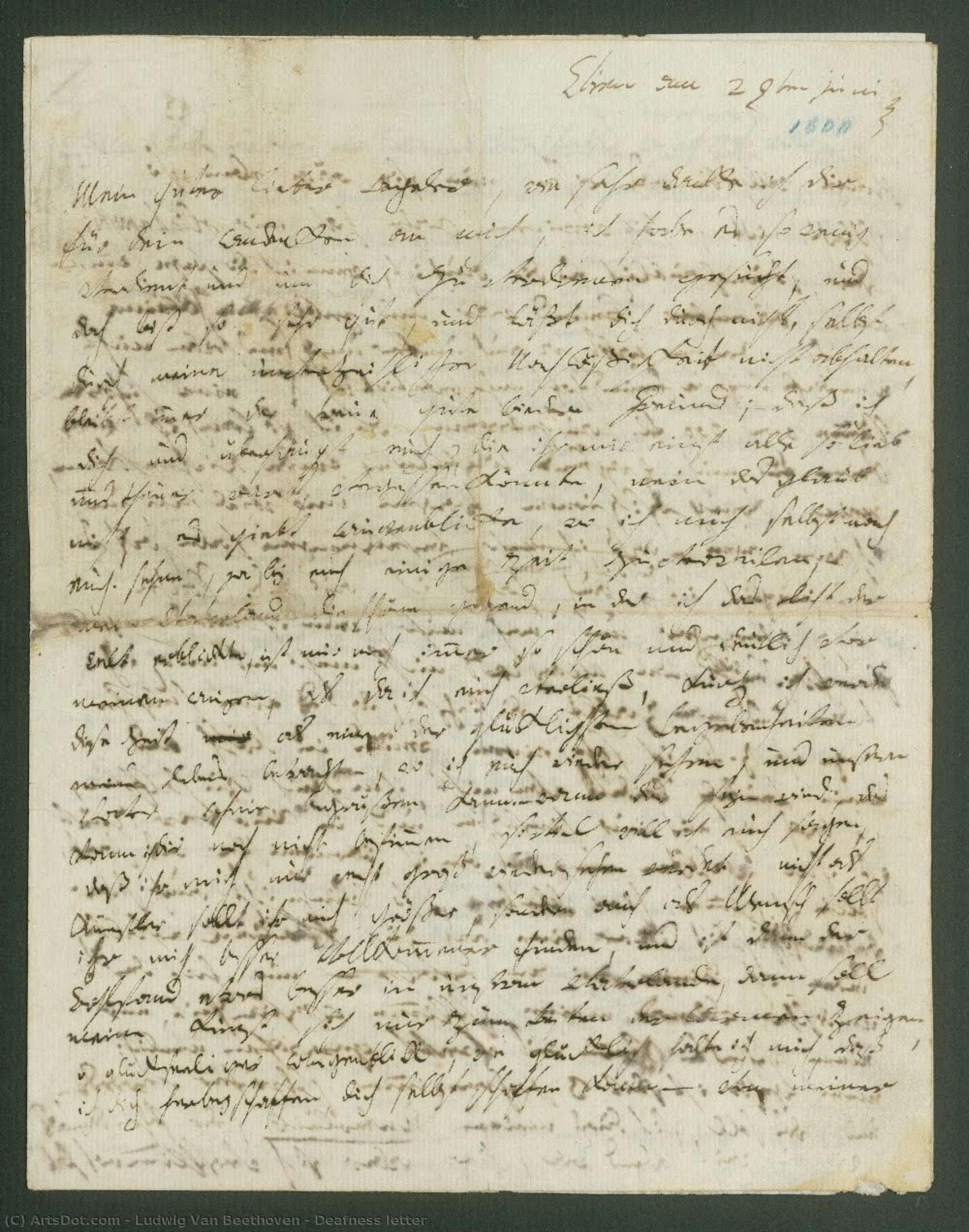Deafness Letter — Ludwig Van Beethoven