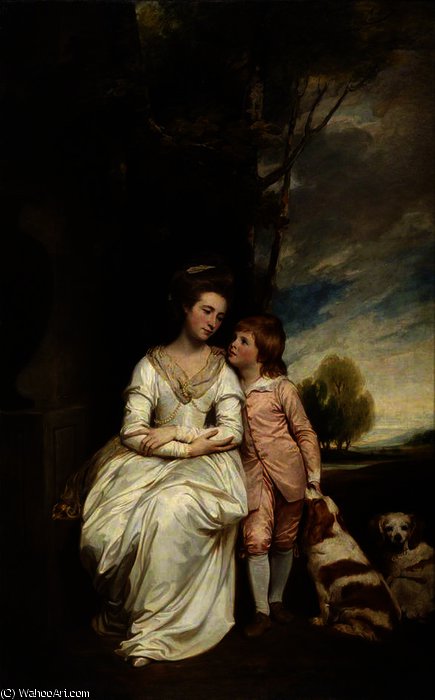 Anne, Countess Of Albemarle, And Her Son — George Romney