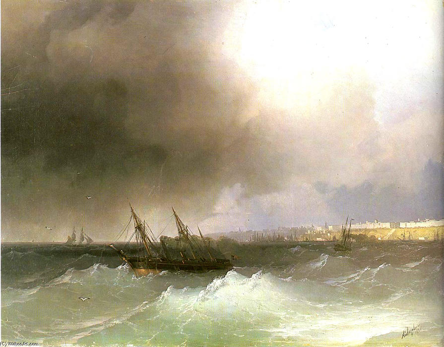 View Of Odessa From The Sea — Ivan Konstantinovich Aivazovsky