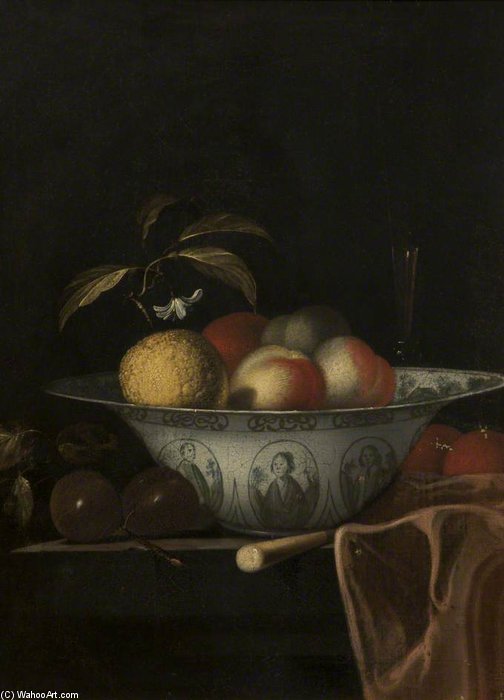Fruit In A Delft Dish — Юриаен Ван Стрёек