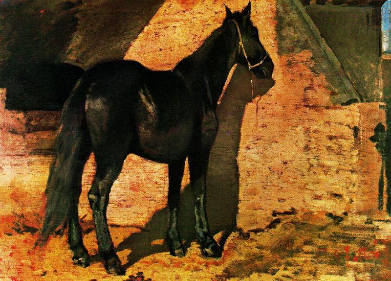 Black Horse In The Sun — Giovanni Fattori