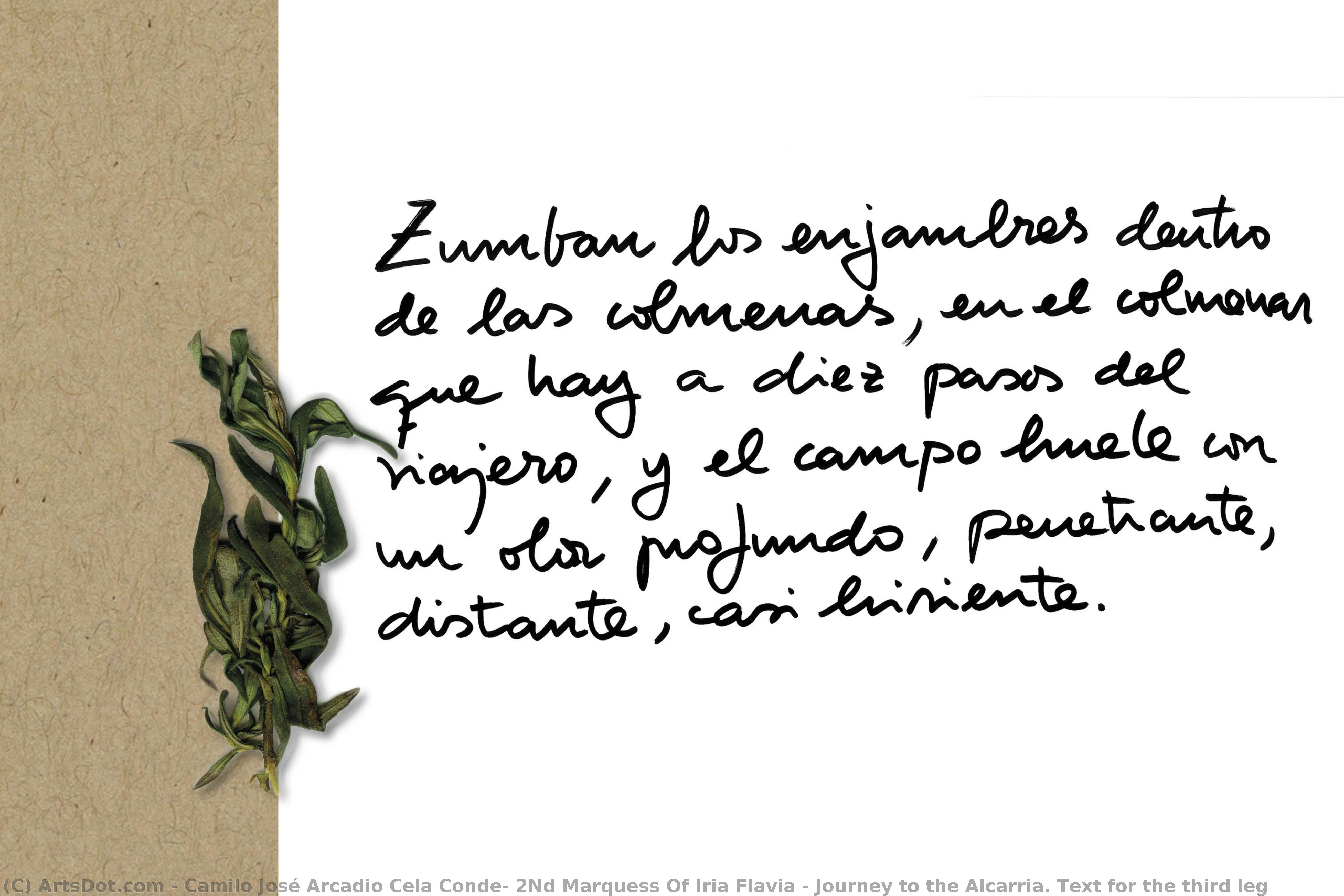 Journey To The Alcarria. Text For The Third Leg — Camilo José Arcadio Cela Conde, 2nd Marquess Of Iria Flavia