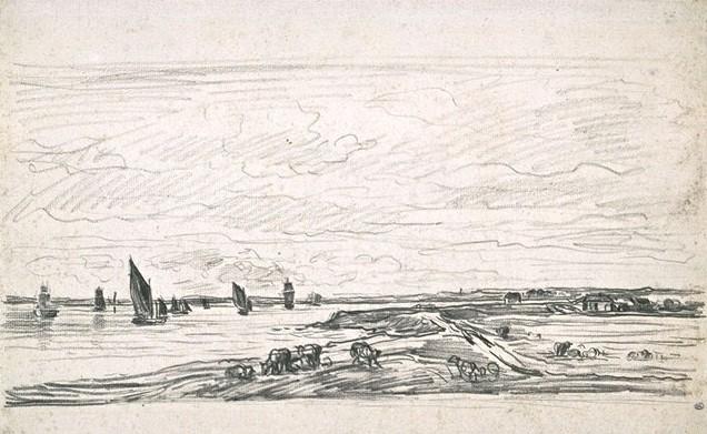View Of A Castle In A Park — Charles-françois Daubigny