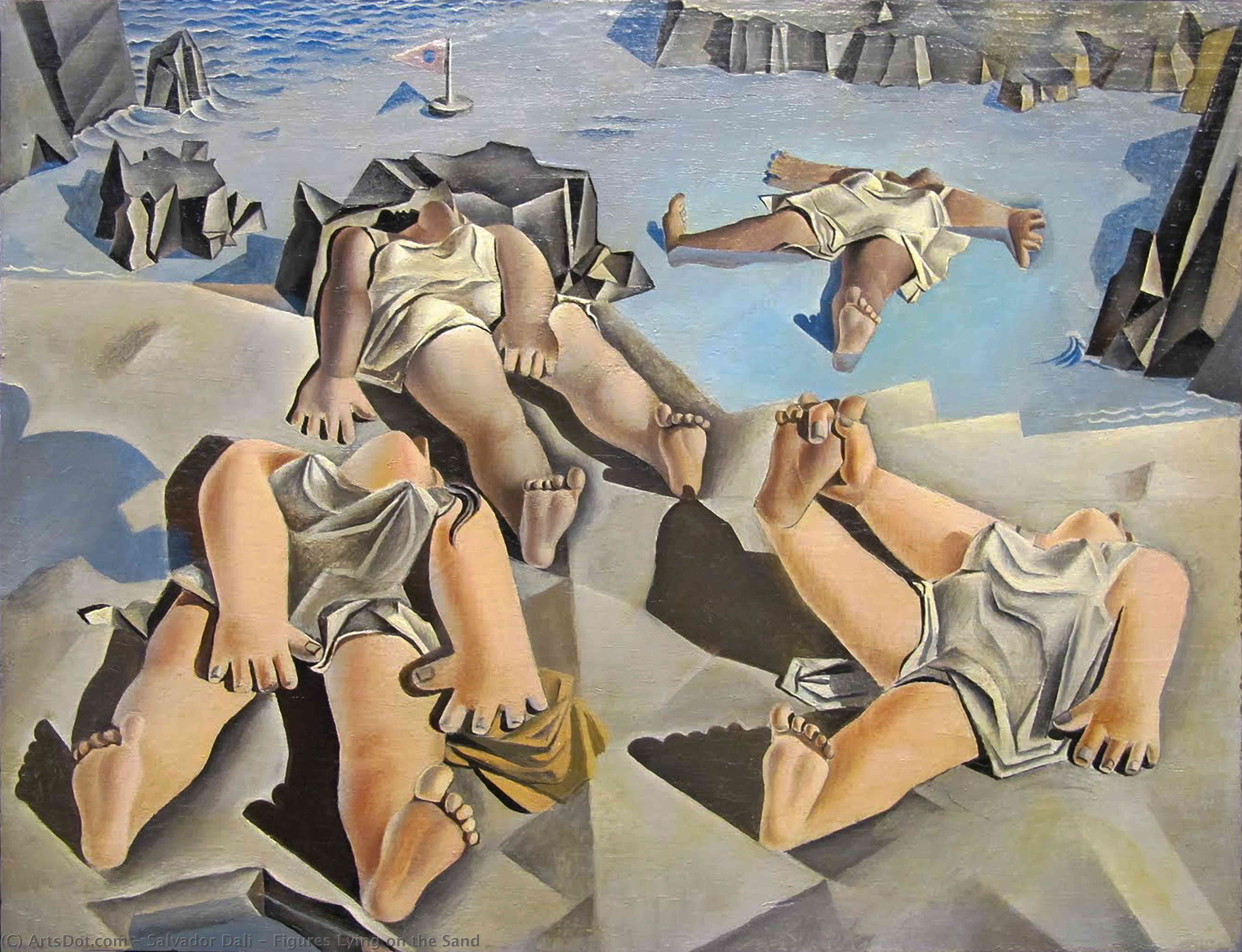 Figures Lying On The Sand — Сальвадор Дали