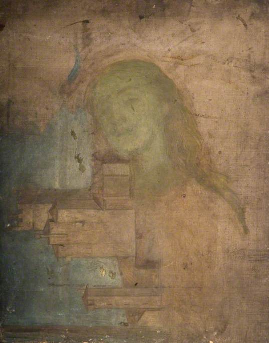 Head Of A Woman Superimposed Over An Italian Building — Louisa Starr Canziani