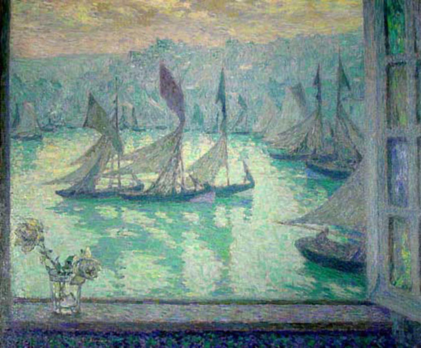 Window At The Port Of Honfleur — Henri Le Sidaner