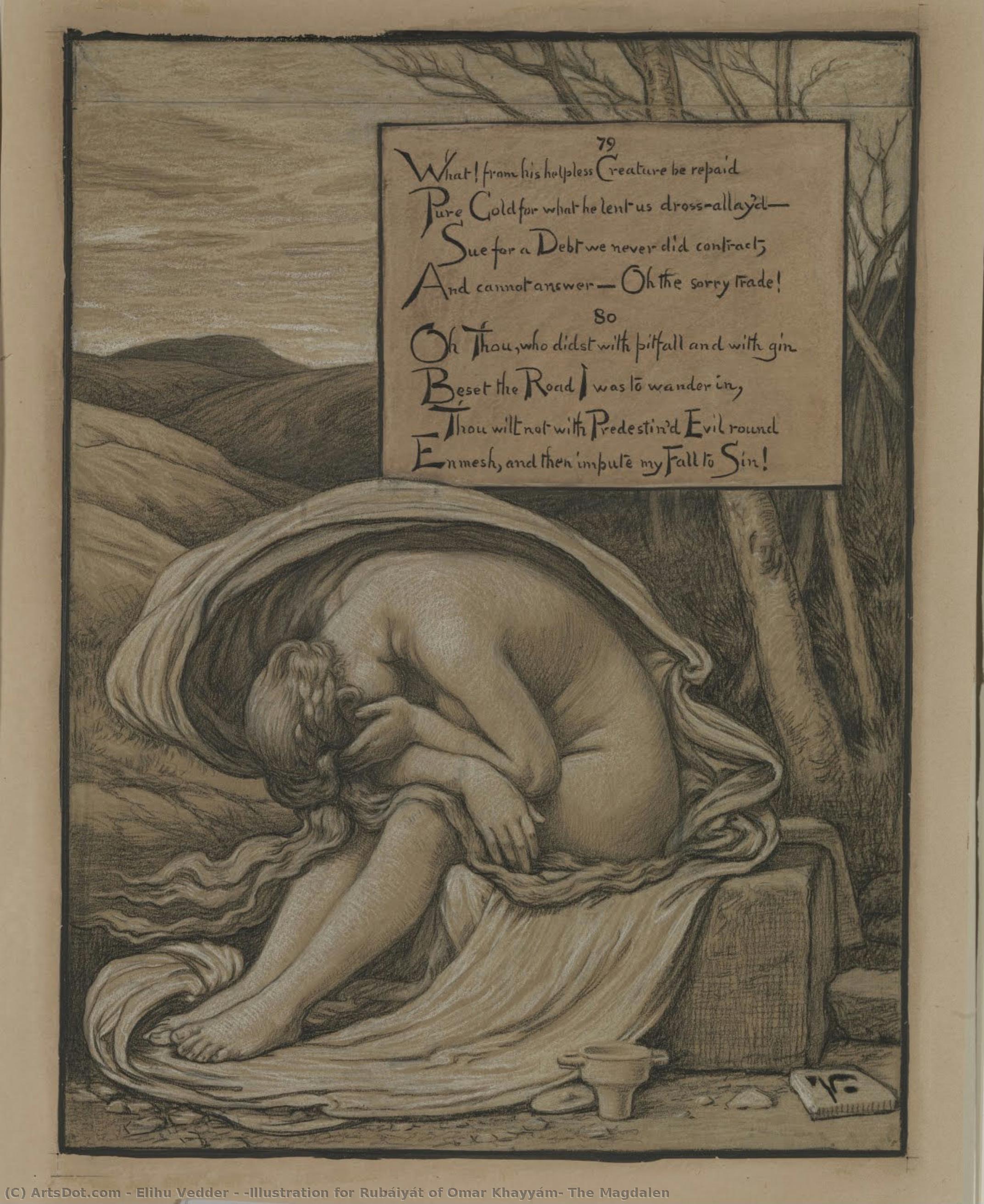 (illustration For Rubáiyát Of Omar Khayyám) The Magdalen — エリフ・ヴェダー