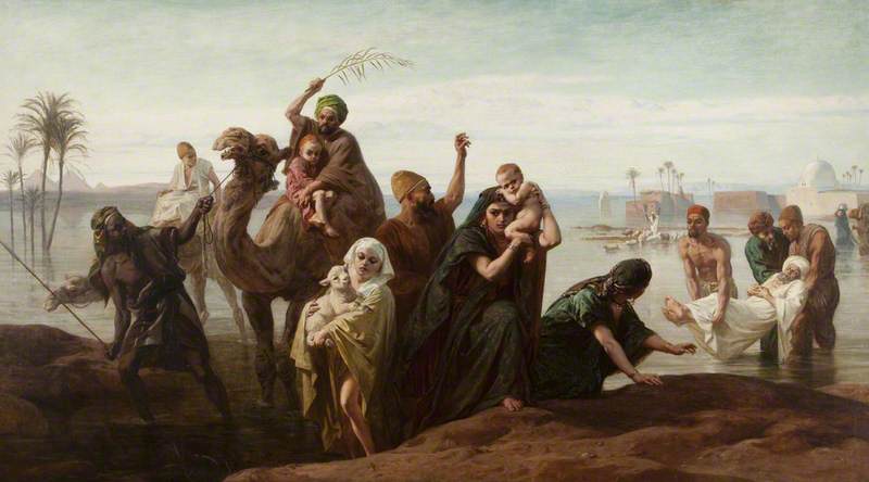 The Sudden Rising Of The Nile — Frederick Trevelyan Goodall