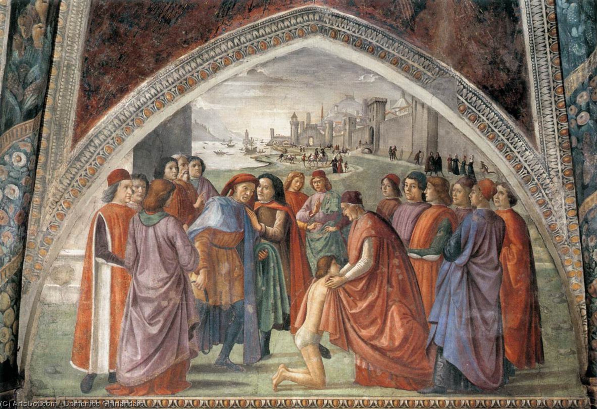 Frescoes - Renunciation Of Worldly Goods — Domenico Ghirlandaio
