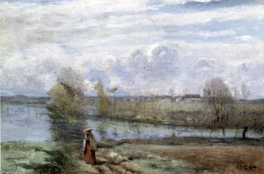 Girl By The Water — Jean-baptiste-camille Corot