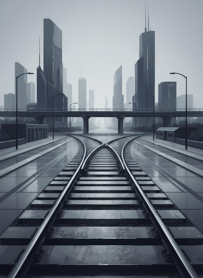 Divergent Lines In A Misted Metropolis — Henri Roux
