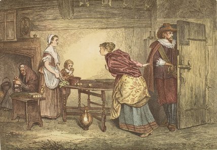 Royalists Seeking Refuge In The House Of A Puritan — Marcus C Stone