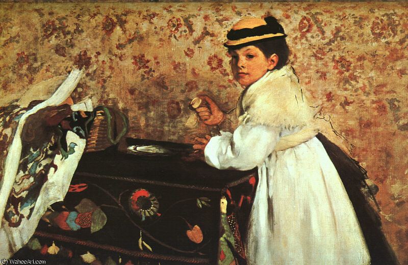Portrait Of Hortense Valpinçon, Oil On Canv — Hilaire-germain-edgar Degas