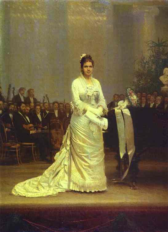 Portrait Of The Singer Elizaveta Lavrovskaya On Stage — Ivan Nikolaevich Kramskoy