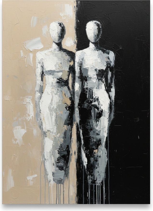 Dualistic Shadows In Monochromatic Relief: A Monumental Study Of Silent Melancholy — Laurent Fabre