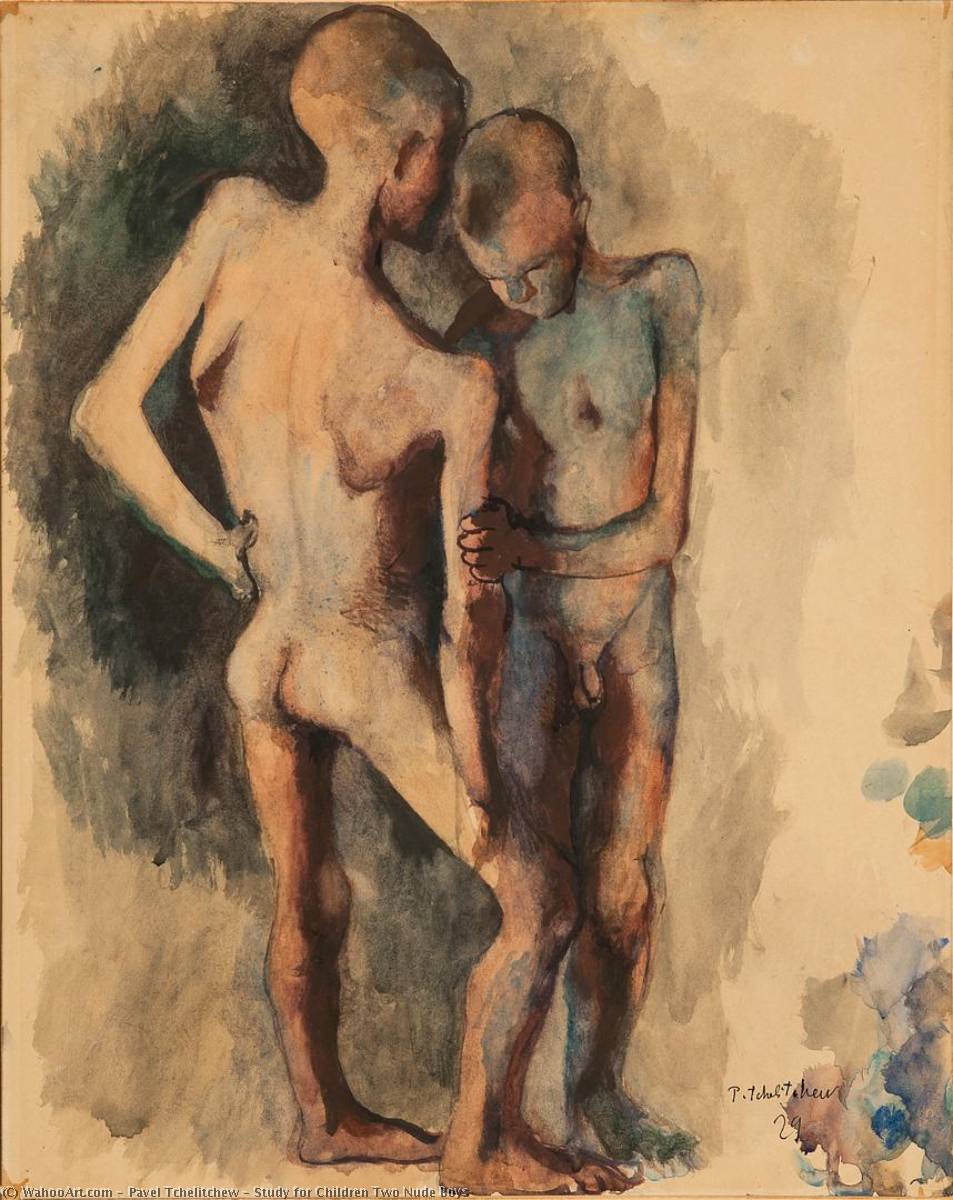 Study For Children Two Nude Boys — Pavel Tchelitchew