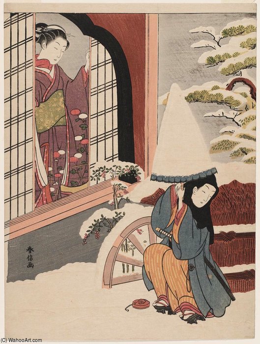 Parody Of The Nô Play Kayoi Komachi — Suzuki Harunobu
