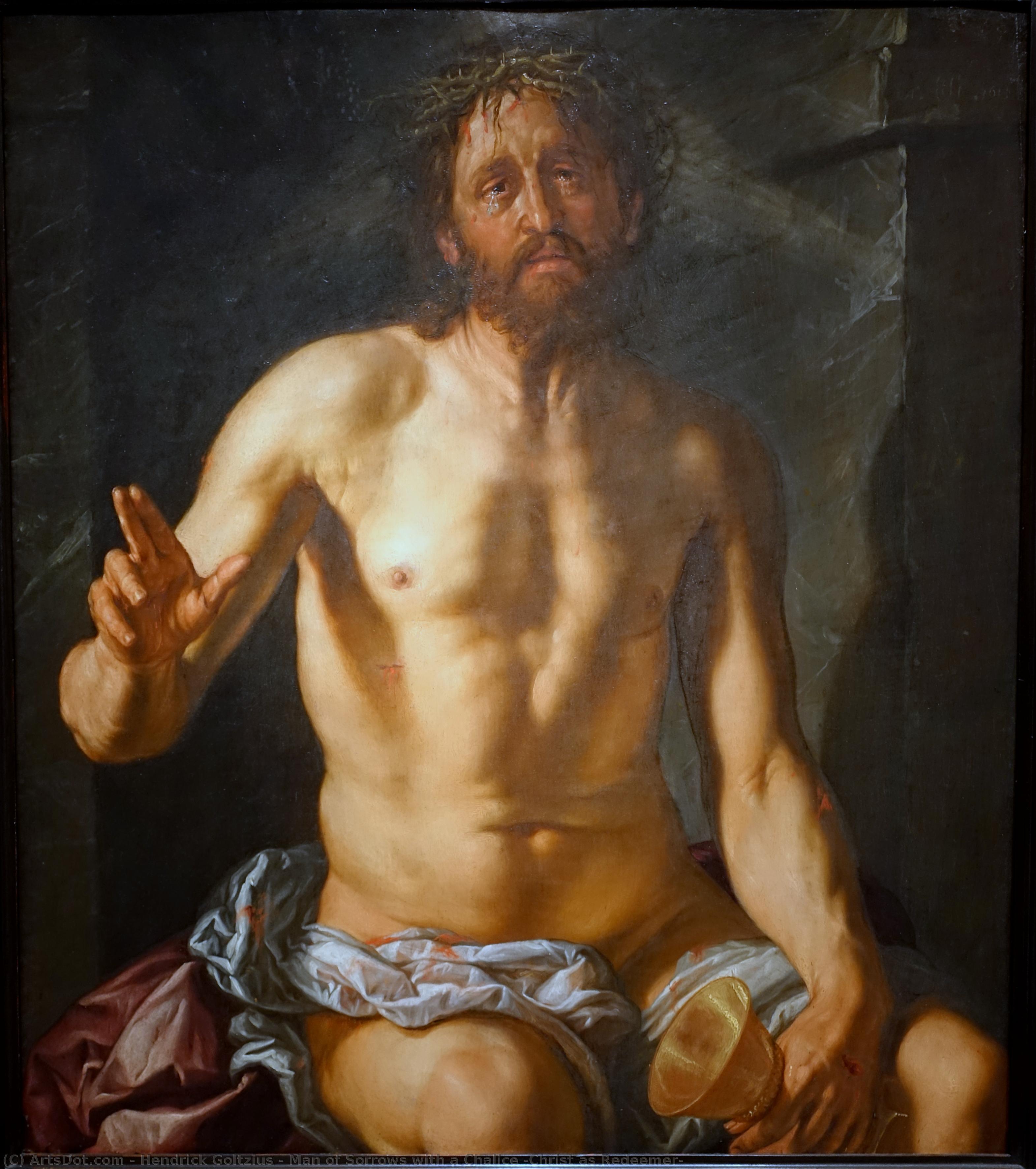 Man Of Sorrows With A Chalice (christ As Redeemer) — Hendrik Goltzius