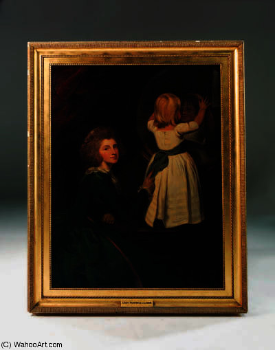 Double Portrait Of Mrs. Russell And Her Eldest Son — George Romney