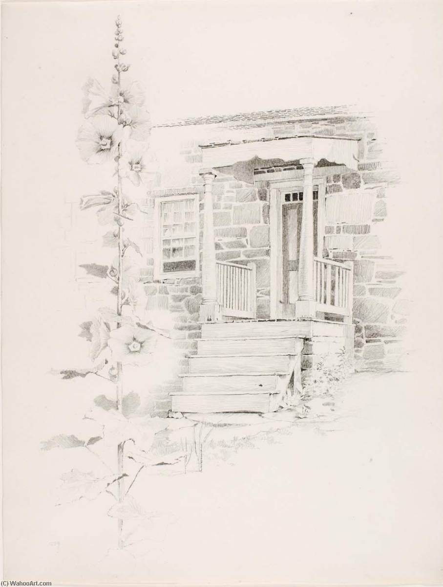 Untitled (hollyhock) — George Elbert Burr