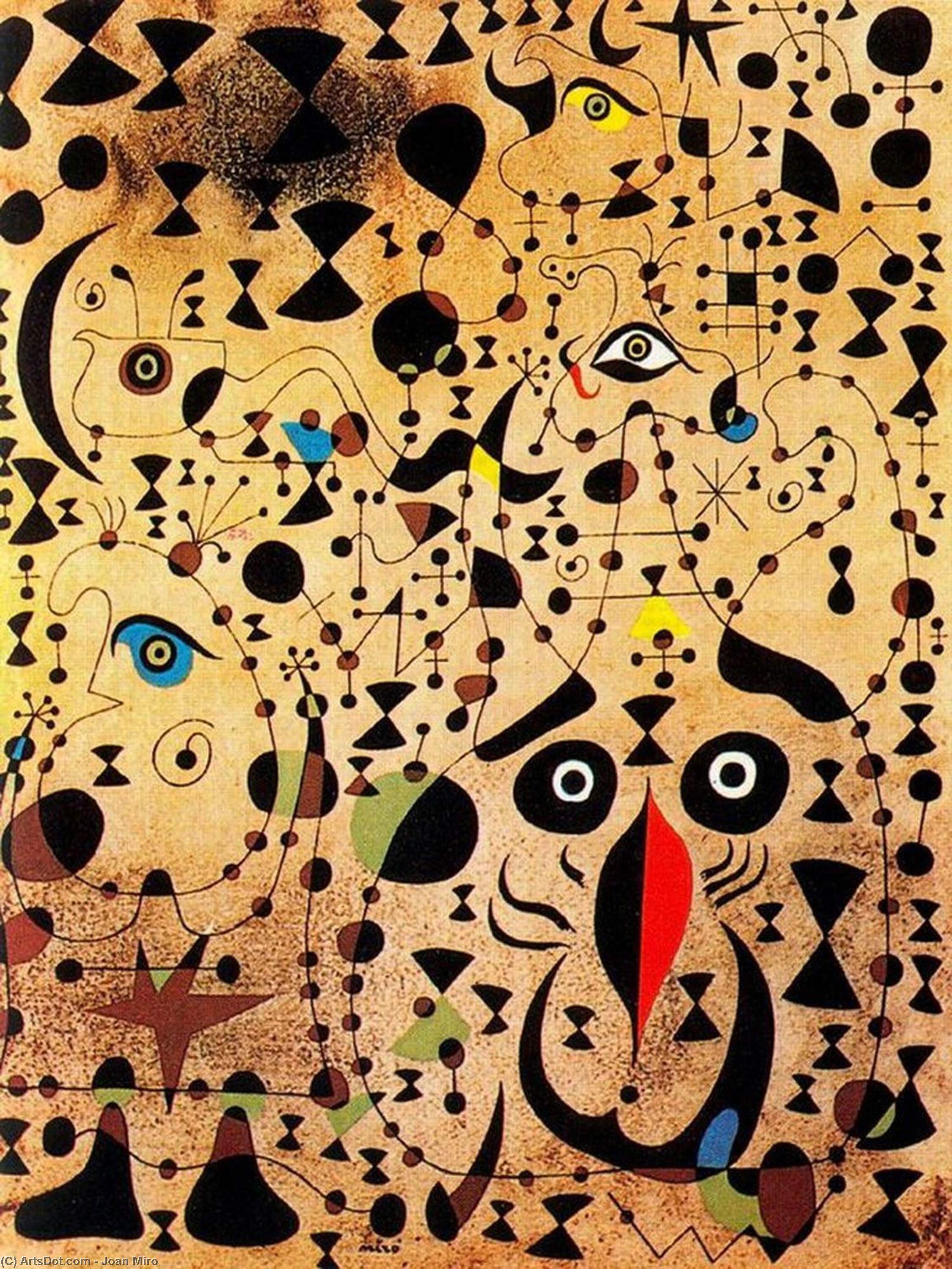 El Bello Pájaro Descifrando Lo Desconocido A Una Pareja De Enamorados — Joan Miró