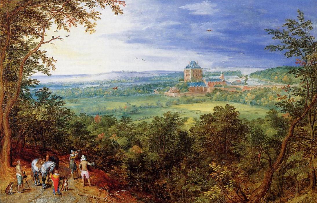 Landscape With The Chateau De Mariemont — Jan Brueghel The Elder