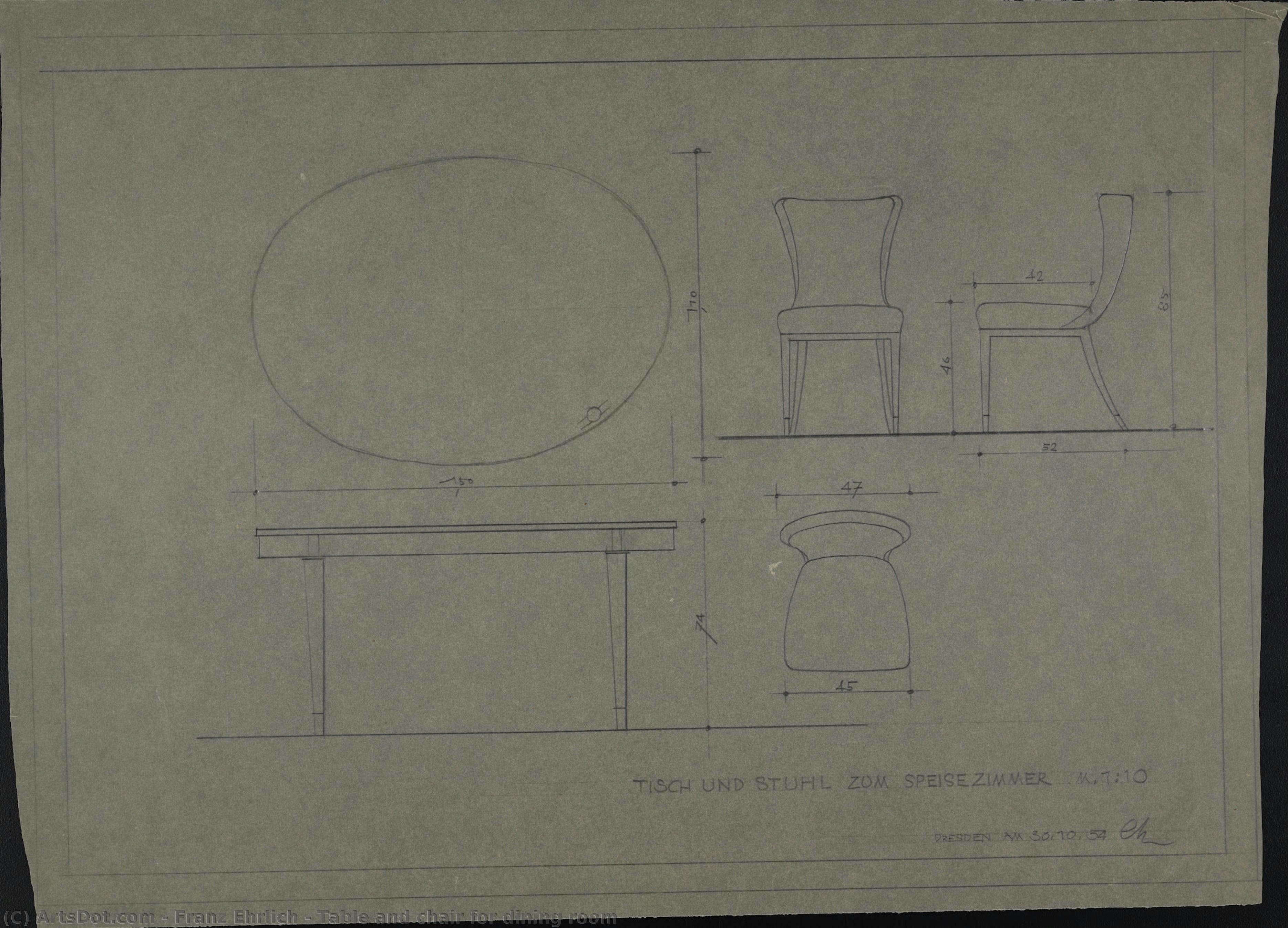 Table And Chair For Dining Room — Franz Ehrlich