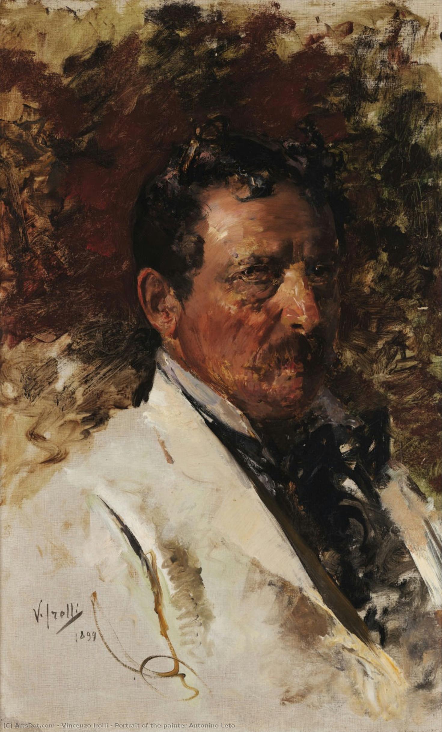 Portrait Of The Painter Antonino Leto — Vincenzo Irolli