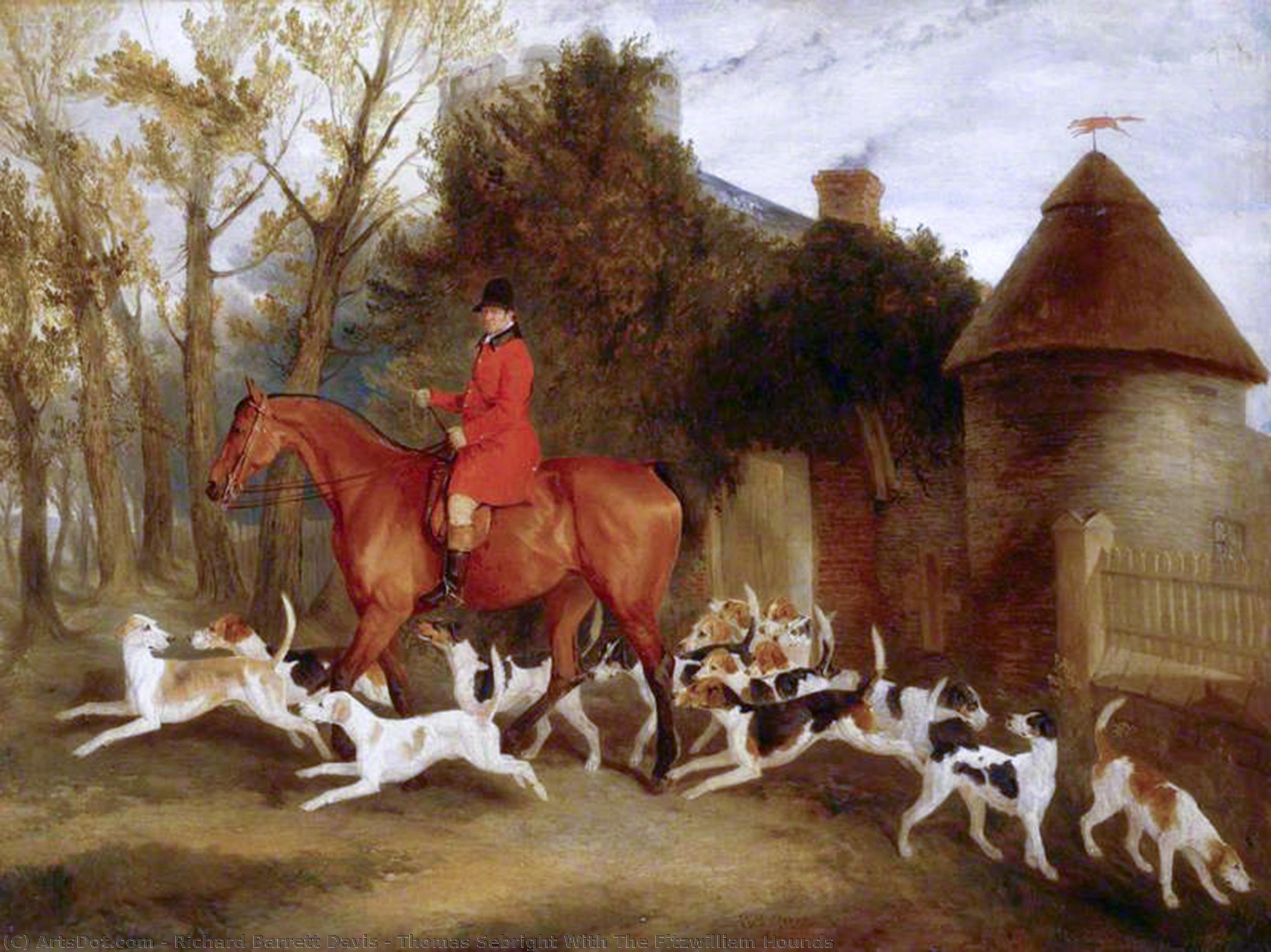 Thomas Sebright With The Fitzwilliam Hounds — Richard Barrett Davis