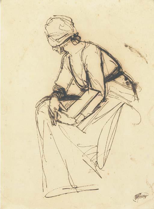 Tudy Of A Seated Woman — George Romney