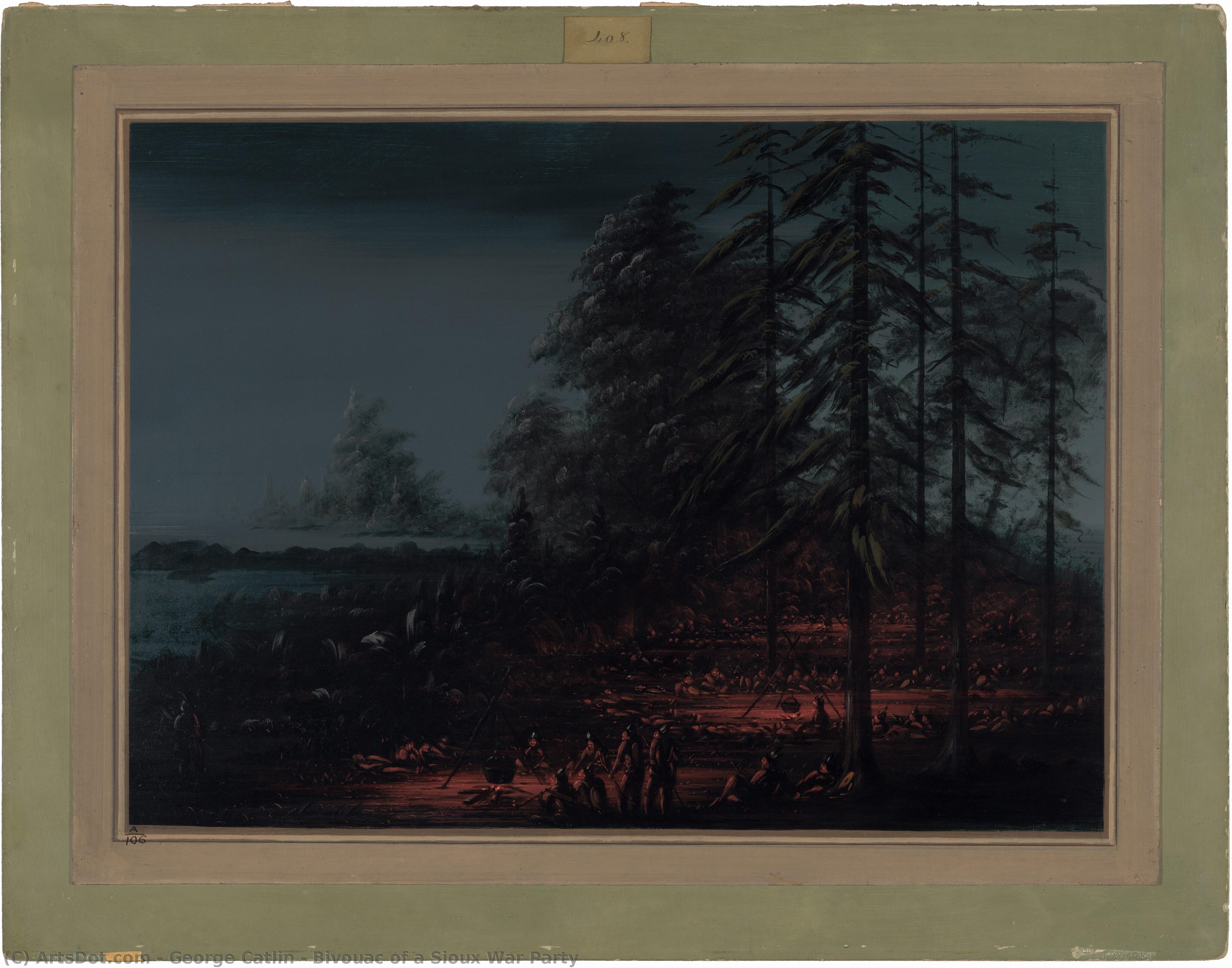 Bivouac Of A Sioux War Party — George Catlin