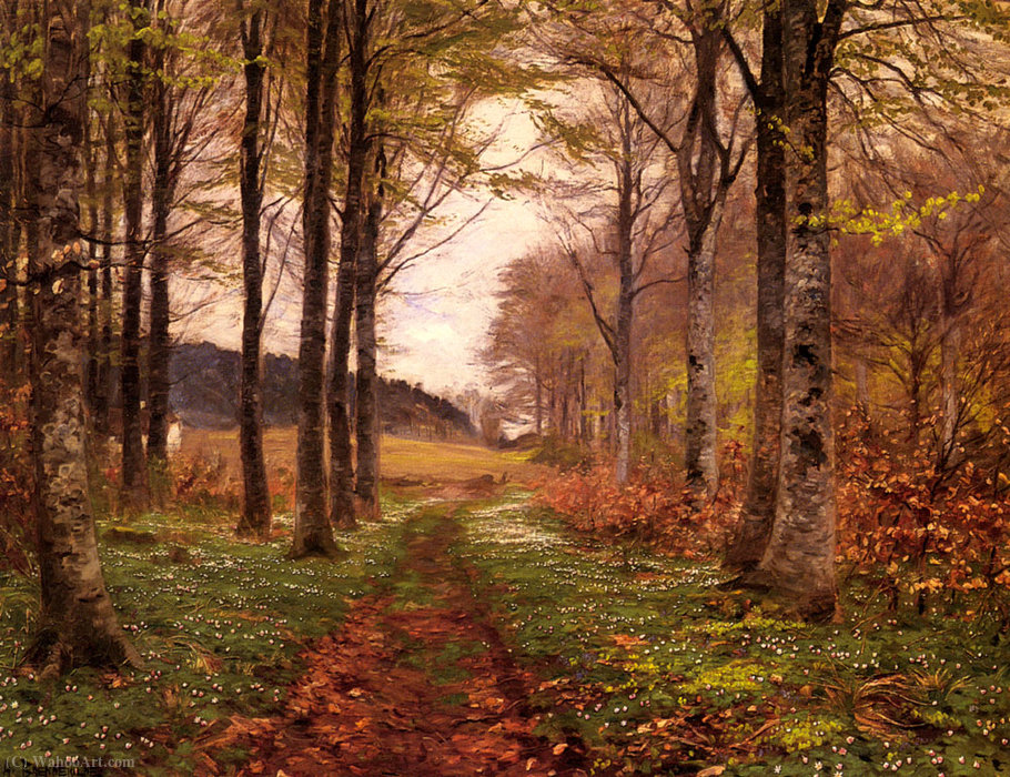 A Woodland Landscape — Hans Anderson Brendekilde