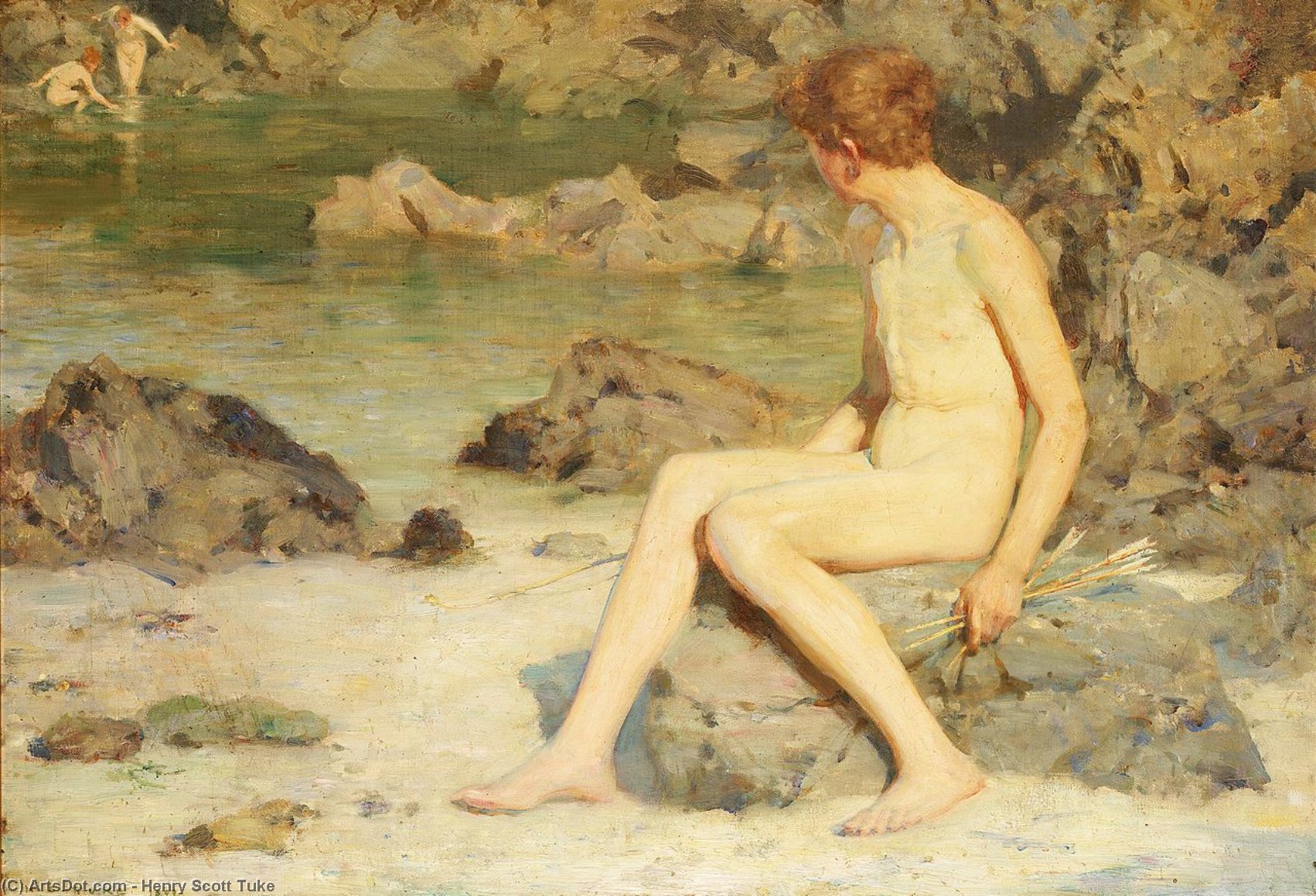 Cupid And Sea Nymphs — Henry Scott Tuke