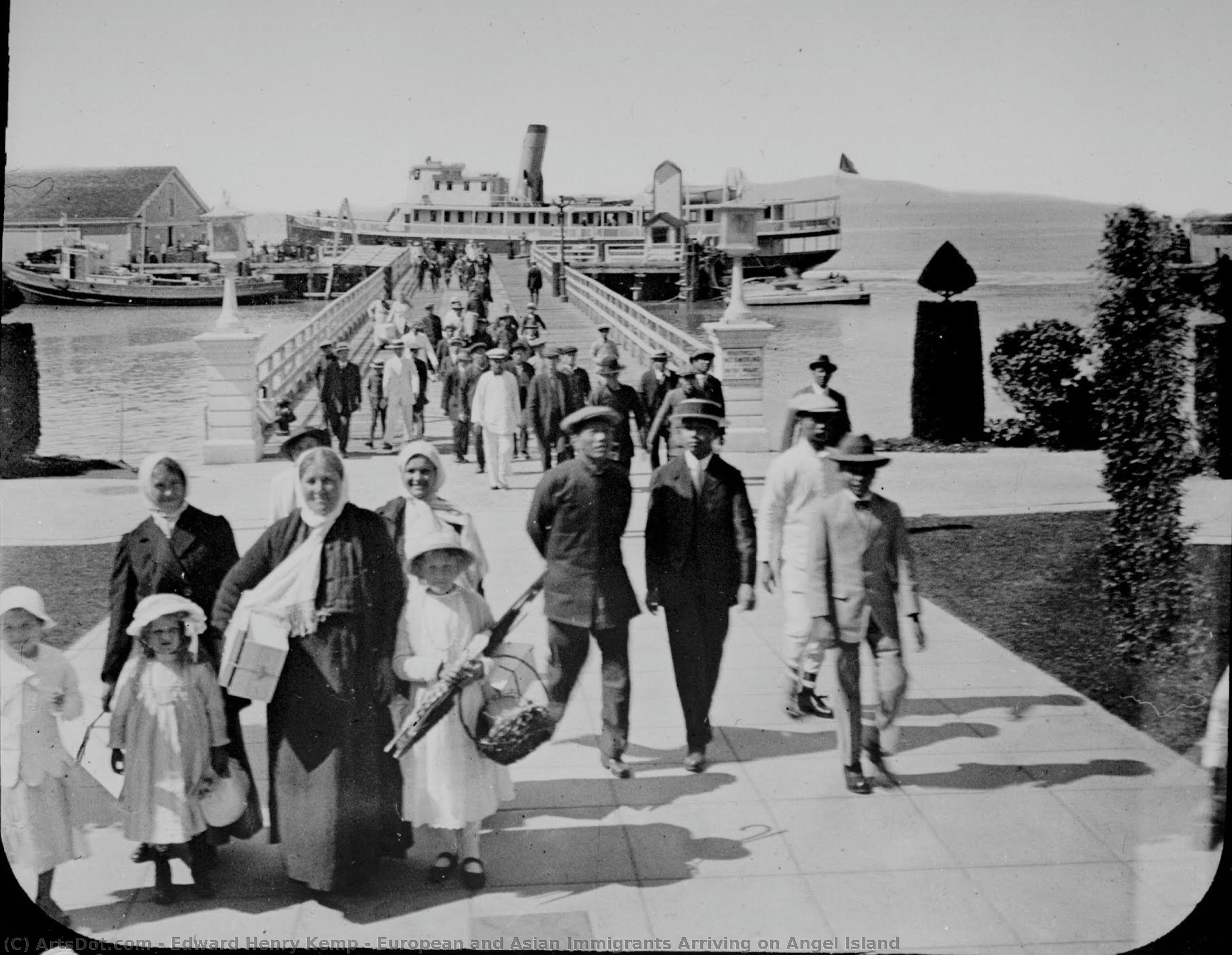 European And Asian Immigrants Arriving On Angel Island — Edward Henry Kemp