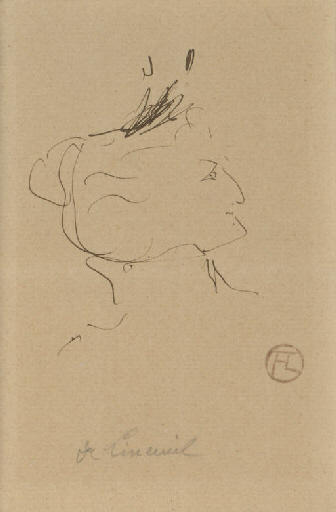 Tête De Femme, Madame Lineuil — Henri De Toulouse-lautrec
